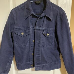 70s Lee Moleskin Navy Denim Jacket